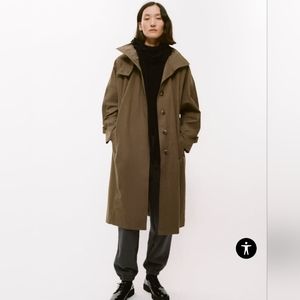 Zara Womens Oversized Trenchcoat Brown Size Medium